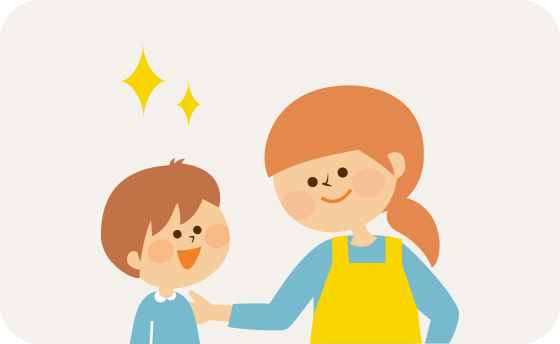 保育士と子どもイラスト